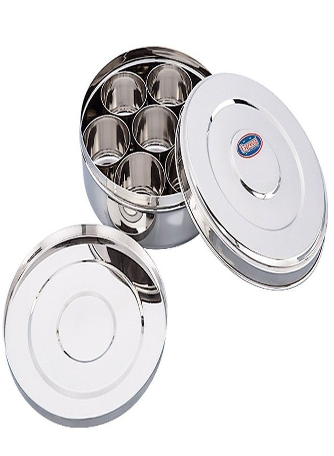 Expresso Bulging Masala/Dry Fruit/Spice Box Stainless Steel Container Masala Box for Kitchen Steel | Masala Dabba Steel | Masala Dani for Kitchen | Multipurpose use